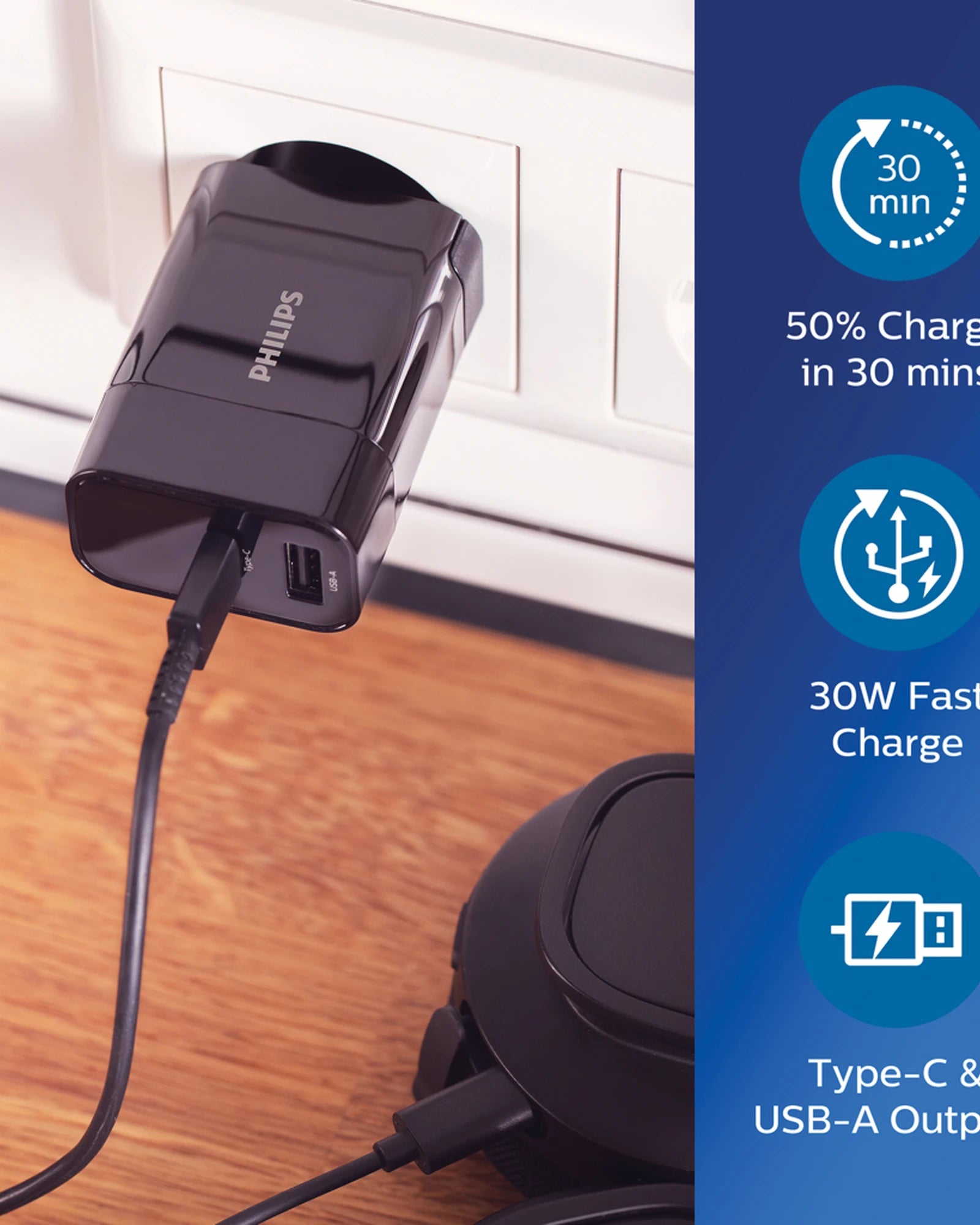 Chargeur mural USB 30W Philips à personnaliser - 1